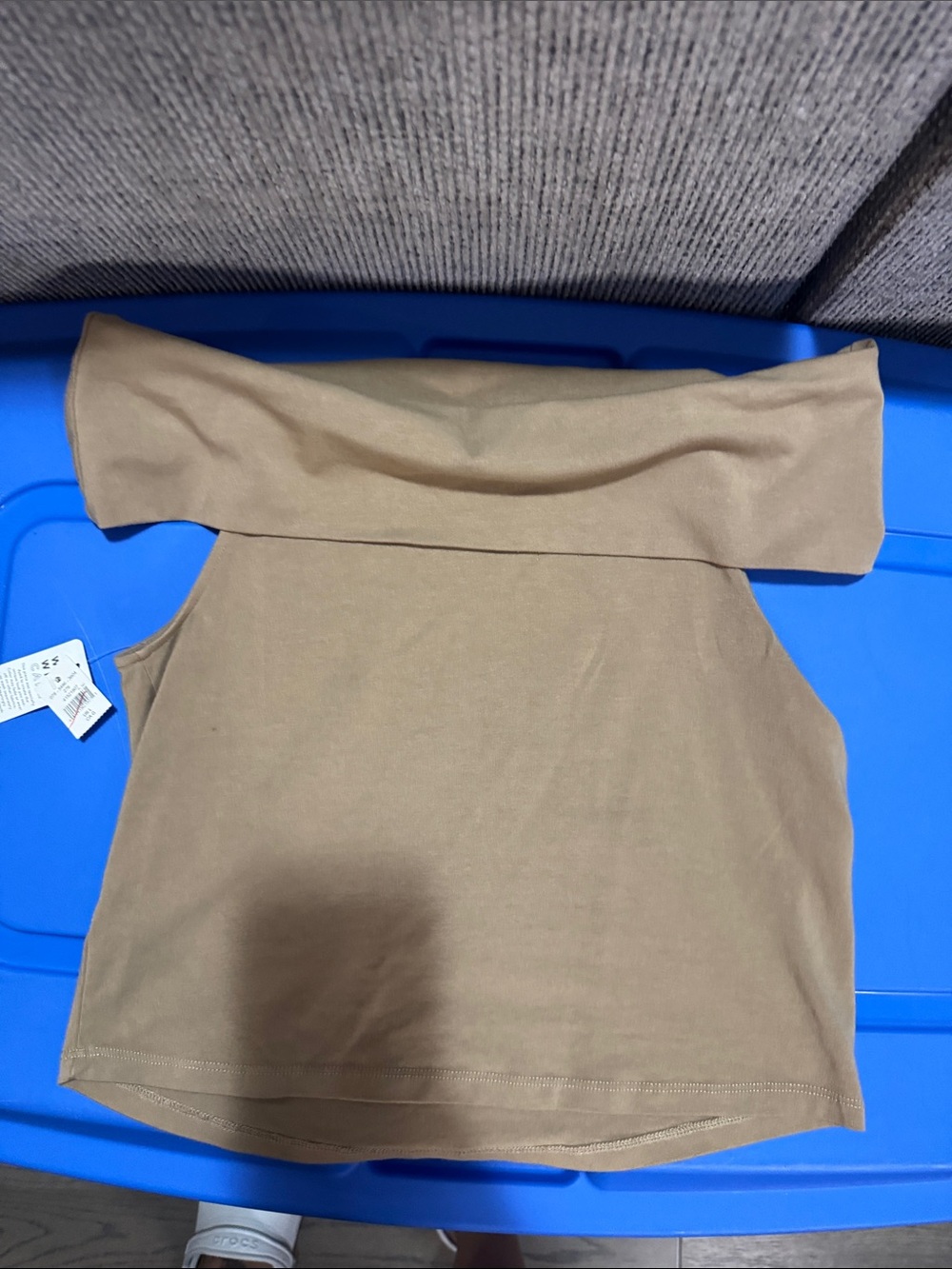 Aerie Off-Shoulder Women's Top in Camel